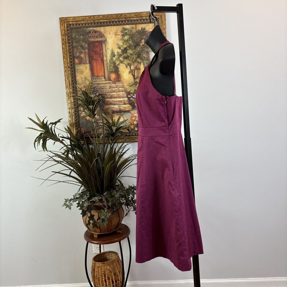 Merona Women’s Dress Sleeveless Short Dress Size 8 Halter Fit & Flare Zipper - Picture 3 of 10